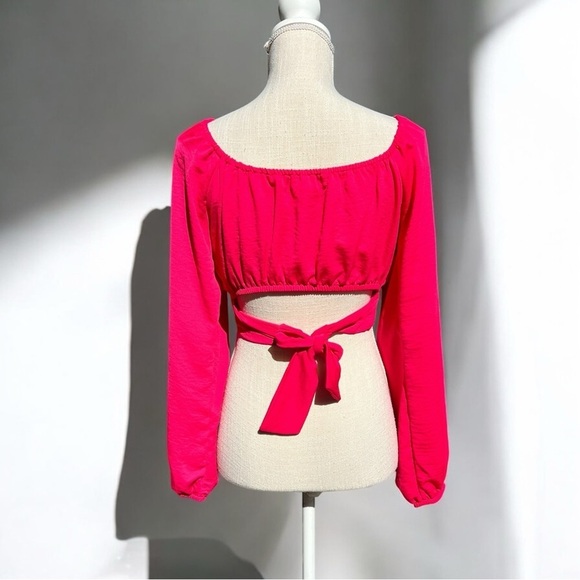 🌻Altar'd State Pink Fushia Loren Crop Top Size Large - Picture 6 of 8